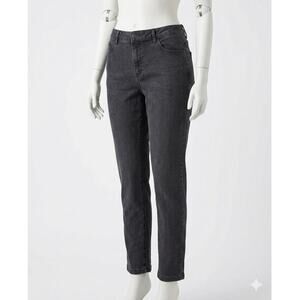 Jessica Simpson High Rise Skinny Jeans Black Faded Wash Denim Size 14/32 Stretch